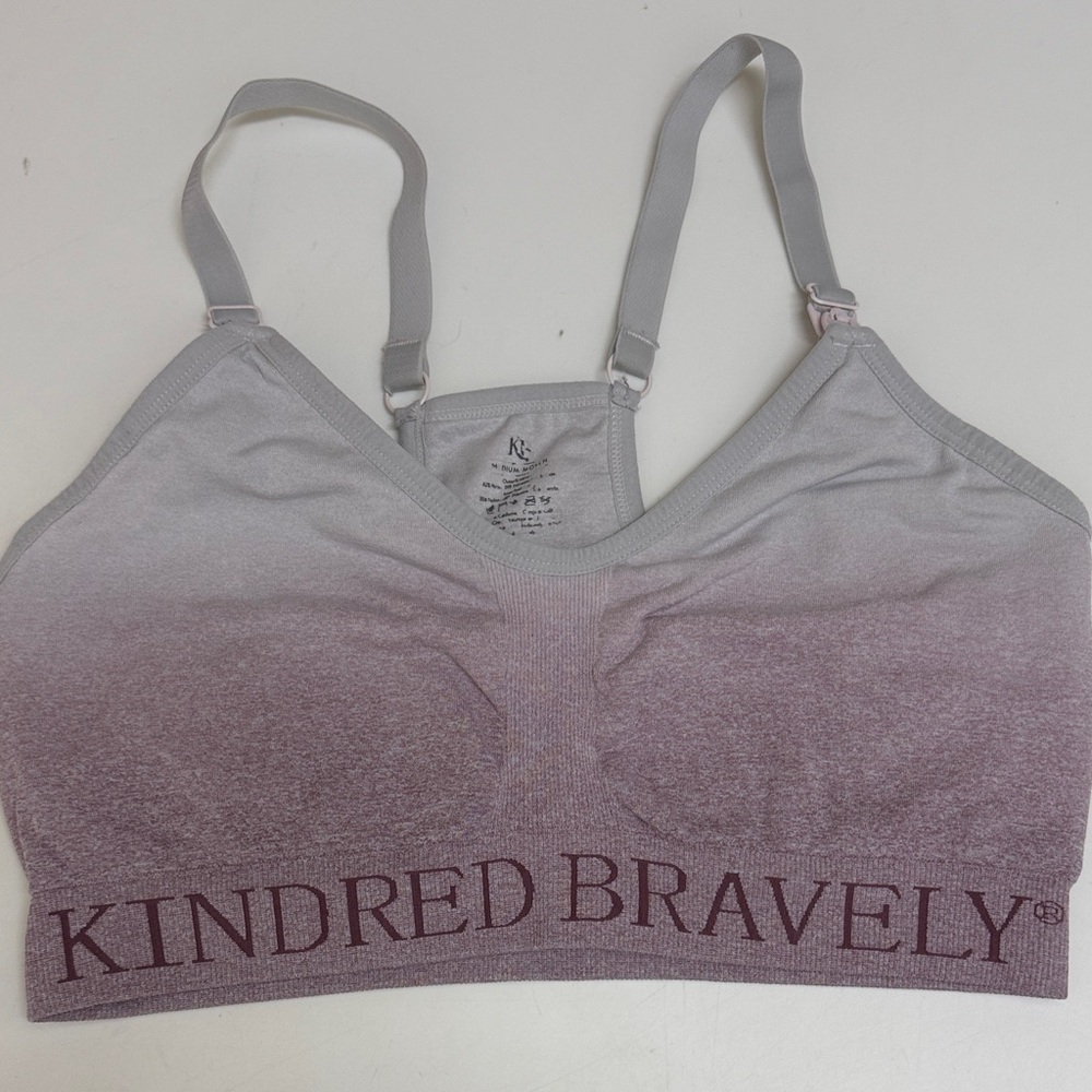 Kindred Bravely Ombre Nursing Bralette - Lavender to Dusty Mauve